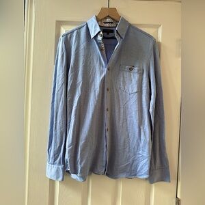 Ted Baker NWOT Long Sleeve Button Down Shirt Blue White